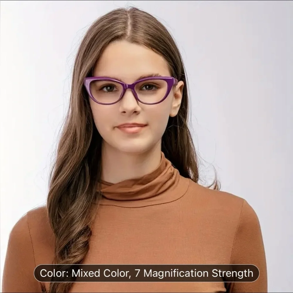 Reading glasses. 1.00.‎ Black, Teal and Purple. Brand new, in box.